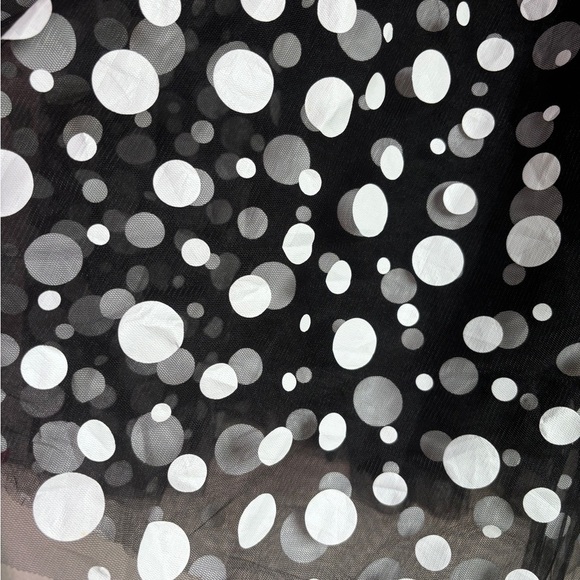 Lane Bryant Black & White Polka Dot Tulle Flaired Ballerina Tutu Skirt 22 24 - Picture 8 of 8